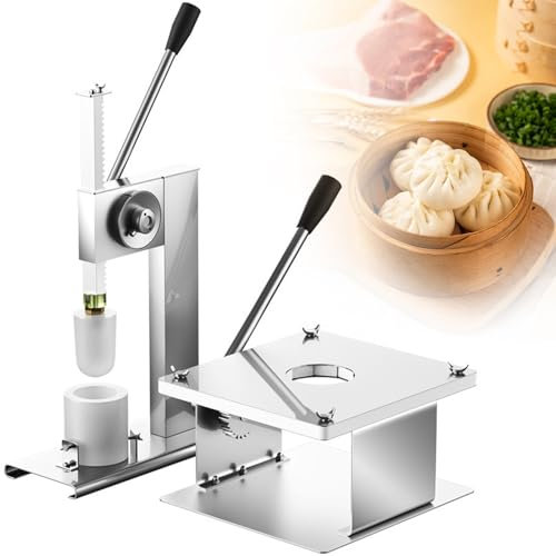 Baozi Maker, Baozi Maker semiautomatico per preparare gnocchi di panini, stampo per cucinare deliziosi Baozi, Baozi Maker con pressa per impasto, macchina di chiusura e stampi