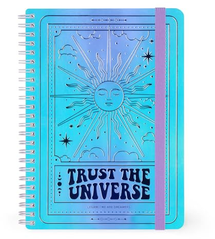 Legami Randig anteckningsbok med spiral, A5-storlek, certifierad FSC-papper, Spiral Notebook, Specialutgåva, innehåller 1 ark klistermärken, 160 sidor, elastisk stängning, 15 x 21 cm, Tarot