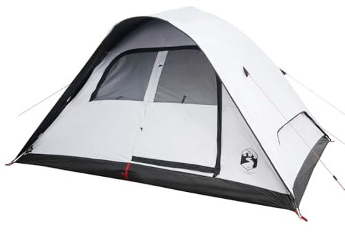 vidaXL Tienda Familiar iglú 6 Personas Tela Opaca Impermeable Blanca, Tienda de campaña, Tienda de jardín, Refugio al Aire Libre, Tiendas de campaña