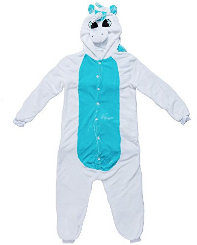 Katara 1744 Jumpsuit, Einhorn weiß-blau, Körpergröße 145-155cm (S)