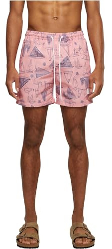 URBAN CLASSICS Costume da Bagno Uomo, Pantaloncini da Bagno ad Asciugatura Rapida, Boxer da Bagno Surf e Attivitá Sportiva, Colore yacht aop, 6XL
