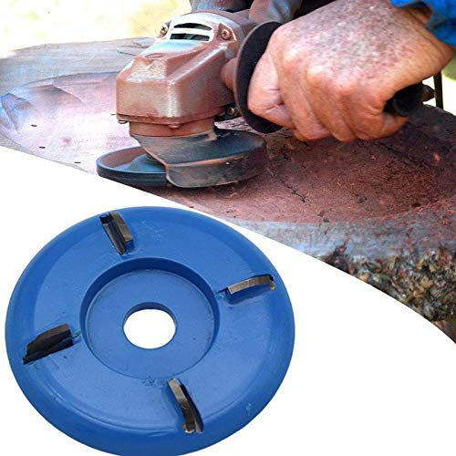 Holzschnitzscheibe Powertool Power Grinder Kettenscheibe Drehhobel Frässchneider mit 90 mm Durchmesser und 16 mm Bohrung für Winkelschleifer (Arc 4 Zähne)