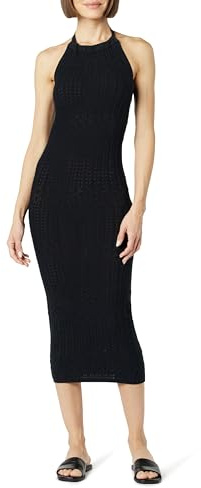 The Drop Vestido Midi Jayla En Croché de Tirantes para Mujer, Negro, XXS