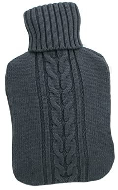 minkissy étui pour bouillotte bouillotte manchon de bouillote d'eau chaude housse de femme couverture tricotée Automne et hiver bouteille d'eau chaude