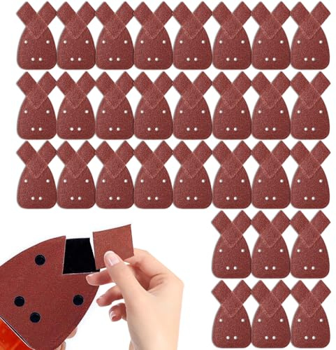 VARHHUXHA Slippapper till Mouse, 30st, 120 Grit, Triangulära | Triangulära slippapper för Black & Decker Mouse – 30st, korn 120. Perfekta för detaljslipning av trä, metall och lack.