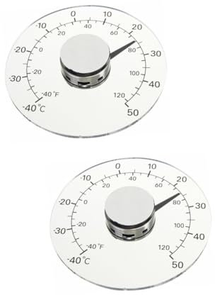 MERRYHAPY 2St Selbstklebendes Thermometer innen-außen-thermometer außentemperaturanzeige Wetterfest Wetterstock draussen raumthermometer innen Haushaltsthermometer Wasserdichtes Thermometer