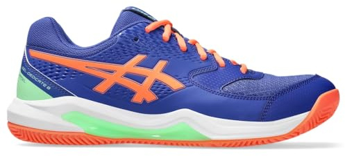 Asics 1041A414-406 Gel-Dedicate 8 Padel Uomo, Dark Cobalt/Vivid Coral EU 43.5