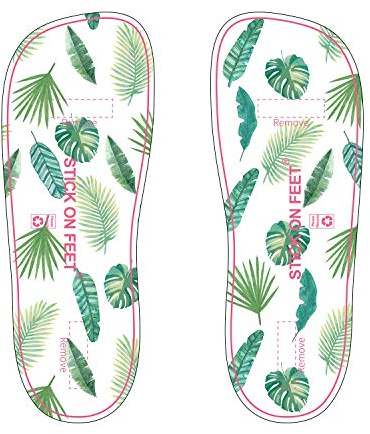 Economy 60 Pairs Palm leaves Spray Tanning Sticky Feet Pads Protectors for Self Tanning