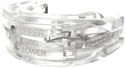 DOHUG Orthese Anti-Ronflement Silicone RÉGLABLE - Gouttière Anti-Ronflement & Bruxisme - Efficace Hommes/Femmes - Puissant, Adaptable, Sécurité Dentaire (Blanc)