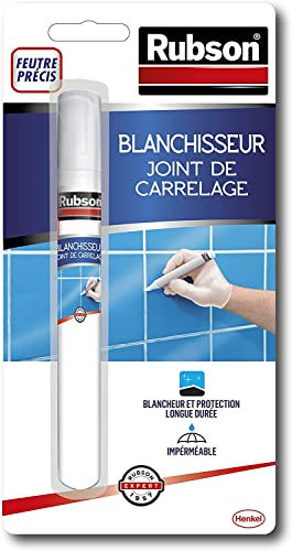 Rubson | Blanchisseur Joint de Carrelage (feutre de 7 ml) – Stylo blanchissant facile à appliquer pour joints de carrelage – Blancheur et protection longue durée