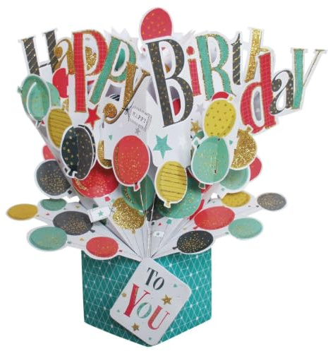 Second Nature Carte d'anniversaire Pop Up avec ballons