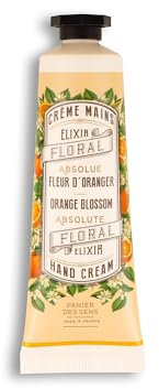 Panier des Sens - Crème Mains pour Peau Sèche Fleur d’Oranger - Mini Creme Mains Hydratante – Avec Huile d’Olive et d'Amande - Soin des Mains Fabriqué en France - 96% d'Ingrédients Naturels - 30 ml