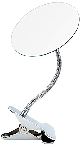 RIDDER Schminkspiegel, Kosmetikspiegel, Klemmspiegel Kasper, Chrom, mit 5X Vergrößerung, flexibel modern funktionell ca. 15x39 cm