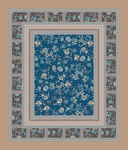 Bassetti Tischdecke Genova B1 aus 100% Baumwolle in der Farbe Blau, Maße: 140cm x 170cm, 9324142