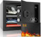 Feuerfester Safe für Dokumente, digitaler Tresor, feuerfest, wasserdicht, für Laptop, Stahl-Home-Safe mit herausnehmbarem Regal für Waffen, Wertsachen im Büro oder Hotel, 30 cm D x 37 cm B x 30 cm H