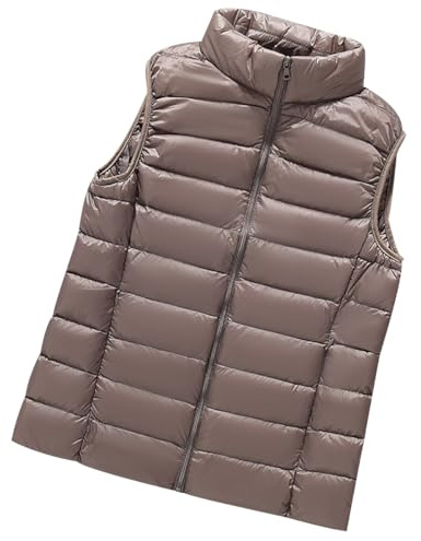 Doudoune Legere sans Manches Femme Gilet Duvet Femme Veste Doudoune Légère Fine sans Manche Femme Gilet Matelassé sans Manches Femme Blouson Rembourré Manteau sans Manche Femme Sleeveless Vest Women