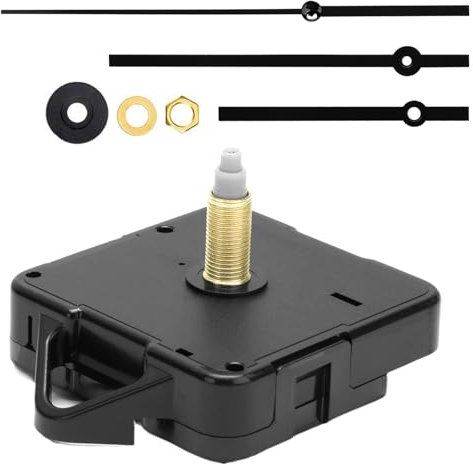 CAISYE Geräuschloses Uhrwerk Set, Uhrwerk für Wanduhr 24MM, Inklusive Uhrzeiger, Robust, Clock Ersatzteile Ersatz, Teile Reparatur-Kit (Schwarzer)