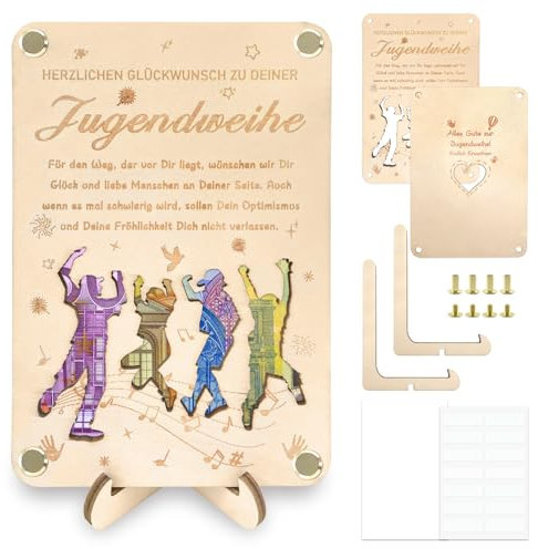 GreenYeah Geldgeschenk Jugendweihe aus Holz, Jugendweihe Geldgeschenke Holz, Verpackung für Geldgeschenke Jugendweihe, Jugendweihe Geschenke Mädchen Junge Geldgeschenke Verpackung