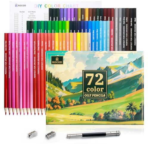 72-Color Colouring Pencils Professional Coloured Pencil Colored Drawing Pencils Colour Pencil for Adults and Artists Art Sketching Set