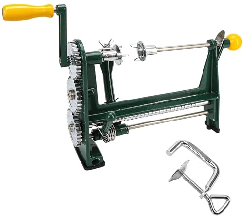Hand Crank Orange Twist Peeler Machine, Multifunction Stainless Steel Fruit & Citrus Peeling Tool for Apple Kiwi Potato, Adjustable Clamp-on Kitchen Gadgets for Desk or Table, Household Tool