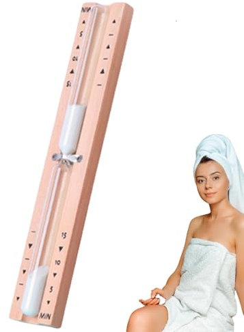 Sauna Timer - 30 Minutes Rotating Hourglass Timer for Sauna | Spa Center Bathroom Wall Mount Design Precise Control Clock for Home and Commercial Use