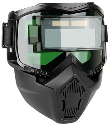 Casco da saldatore auto oscurante, cappuccio protettivo per saldatura con paralume regolabile, protezione integrale per taglio di metalli, rettifica e saldatura, attrezzatura di sicurezza sul lavoro
