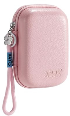 RainbowJise Hard Storage Travel Case for Blood Glucose Monitor Kit, Carrying Case for Blood Sugar Test Strips, Lancets, Lancing Device, Alcohol Wipe. (Case Only) (Pink, S)