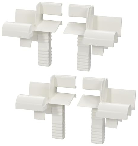 Zalava 2 Paires de Tulipes de Guidage Volet Roulant pour Lame de 8mm | Entonnoir Rail de Guidage Console Rénovation,Tulipe Monobloc à Pan coupé 45° pour Protection de Tablier et Coulisse de Volet