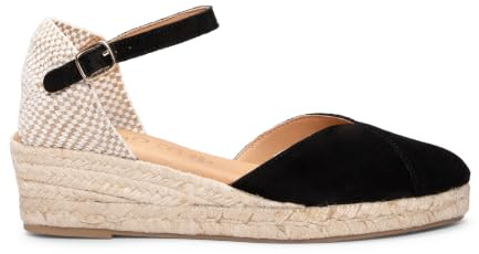 miMaO. Espadrilles femme talon compensé en daim. Semelle ultra confort Gel. Fabrication artisanale