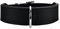 HUNTER Hundehalsband BASIC, Farbe: schwarz, Pflegeleichtes Spaltleder, Raffinierte Nahtführung, Dezentes Design, Größe: 50