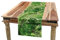 ABAKUHAUS Grünes Blatt Tischläufer, Frischer Dschungel Aloha, Esszimmer Küche Rechteckiger Dekorativer Tischläufer, 40 x 180 cm, Apfelgrün Farngrün