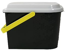 AVA Black Car Wash Bucket with Strainer and Lid for Car Hand Washing, Car Care, Preparation, Holds up to 6 x 1 Litre Bottles, 16 Litre Capacity