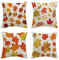 Lazzboy Store 4pc Halloween Autumn Maple Leaf Pattern Pillow Cover Pillowcase Stück Kissenbezug Herbst Ahornblatt Muster Dekorative Kissenhülle Werfen Sie Kissenbezüge 45x45 cm (B)