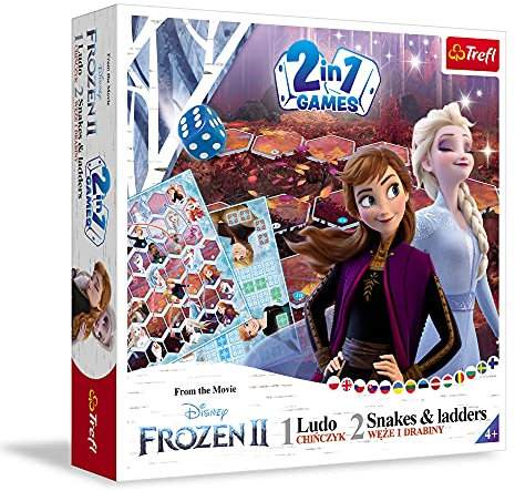 Trefl Ludo/Schläuche & Leitern Disney Frozen 2 Spielbrett Kinder ab 4 LAT