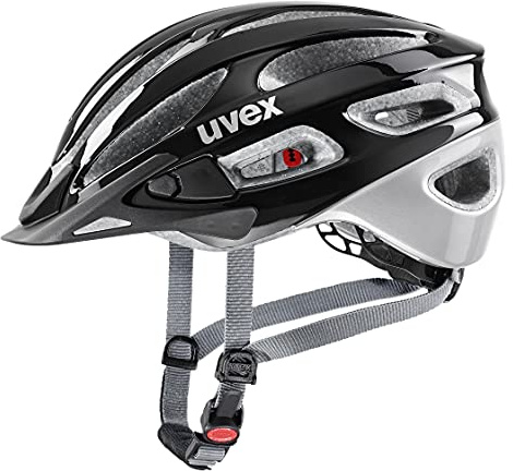 uvex true - lätt allroundhjälm för dam - individuell storleksanpassning - anpassad för LED-belysning - black-silver - 55-58 cm