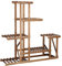 SPRINGOS Soporte Plantas Interior de Madera 6 Niveles Estantería para Macetas Balcón Jardín Organizador Decorativo para Flores y Plantas