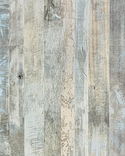 Sevalo Wood Contact Paper Shiplap Peel and Stick Wallpaper Wood Grain Contact Paper for Cabinets and Drawers Rustic Self-Adhesive Removable Wallpaper Plank Panel Sticky Paper Desk 15.7inW 78.7inL