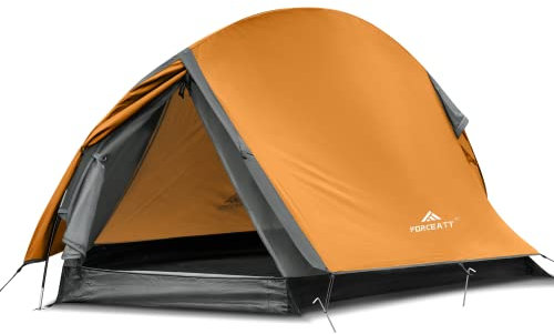 Forceatt Zelt,1/2 Personen Camping Zelt, Ultraleicht Zelt 2 Personen,Wasserdich,Schnellaufbau,Doppelschicht Kuppelzelte，für Outdoor, Camping, Motorcycle Trips, Festival​