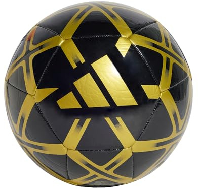 adidas Unisex - Adulto STARLANCER CLUB BALL, Black / Gold Metallic, 4