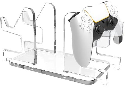 xyuayamz Soporte Mandos, Universal Soporte Mando PS5, Stand Mando Xbox, Almacena Dos Gamepads, Duradero Controlador para Mesa Compatible con PS4, Xbox, Switch, Transparente