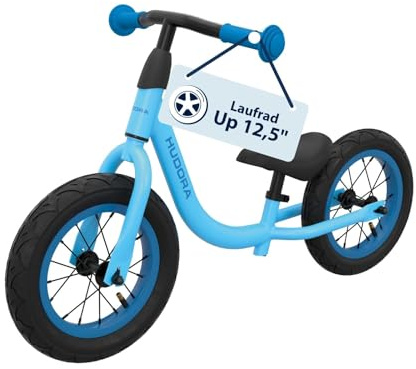 HUDORA Laufrad Up 12,5 Zoll - Leichtes Lauflernrad ab 2 Jahren - Gleichgewichtsrad mit hoher Kippstabilität - Lauflernspielzeug für Kinder von 90-105 cm - Kinderspielzeug mit 2 Rädern - blau