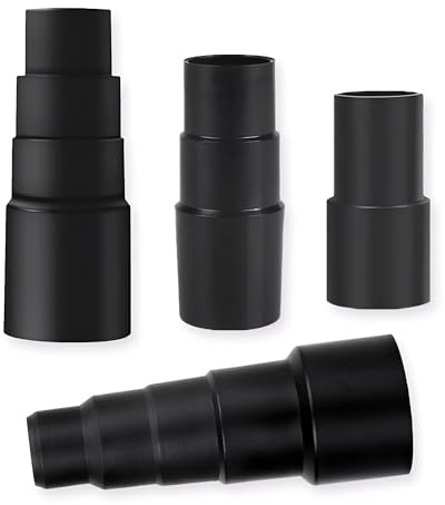 4 Pcs Vacuum Hose Adapter Reducer Attachment Adapter Kit for Wet Dry Shop Cleaner -Converts 1 1/2'' to 1 3/8'' to 1 1/4'', 1''to 1 1/8'' to 1 3/8, 25/30/34 to 42mm