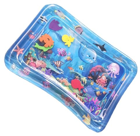 MOTHNUR Colchoneta Inflable de Agua para Bebés Cojín Sensorial y Antideslizante Alfombra de Diseño Fácil de Transportar Pequeño con Submarino para Niñas
