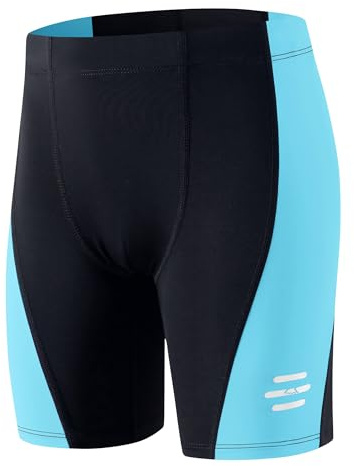 Havideto badbyxor pojkar med reflekterande ränder UV-skydd UPF 50+ barn simbyxor Endurance Jammer bred elastisk linning och dragsko snabbtorkande klorresistent 110–164