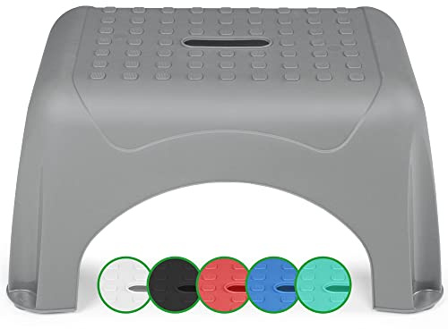 Ondis24 Tritthocker Step Stool mit bis zu 150 kg belastbar (Nightfall Grey)