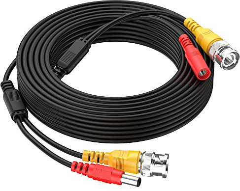 Cocar 32 Pieds 10M Câble d'extension Vidéo BNC Tout-en-Un avec Connecteur DC Power pour Appareil Photo Sécurité Système de Télévision à Circuit Fermé CCTV de Surveillance à Domicile