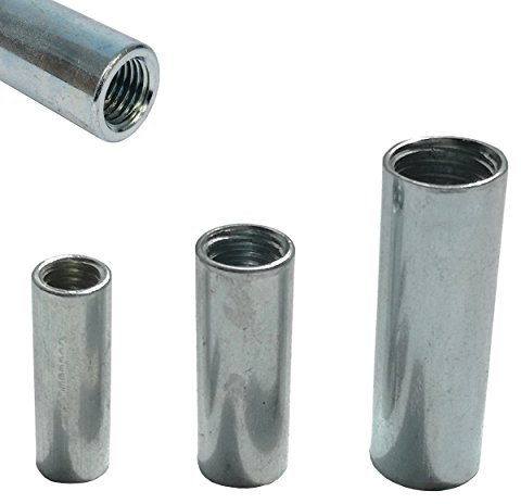 Lot de 12 manchons filetés en acier galvanisé – Insert fileté stable, idéal comme douille filetée, douille d'écartement, entretoise (M10)