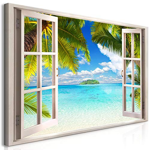 murando Quadro Mega XXXL Finestra 170x85 cm Straordinario Stampa su Tela per un Facile Montaggio Fai Da Te Grande - Quadri Moderni Grandi Dimensioni - Immagini DIY Decorazione da parete