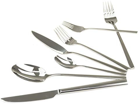 Solex Helena - Set di posate da 84 pezzi per 12 persone, con posate da pesce