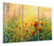 DEQORI Glasbilder Echtglas | Motiv Blumenwiese im Monet-Stil | horizontal 3-teilig 150x100 cm | große XXL Deko | Wandbilder für Wohnzimmer, Schlafzimmer, Flur & Küche | moderne Wanddeko